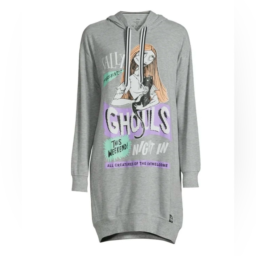 Disney Nightmare Before Christmas Sally Oversized Hooded PJ size S